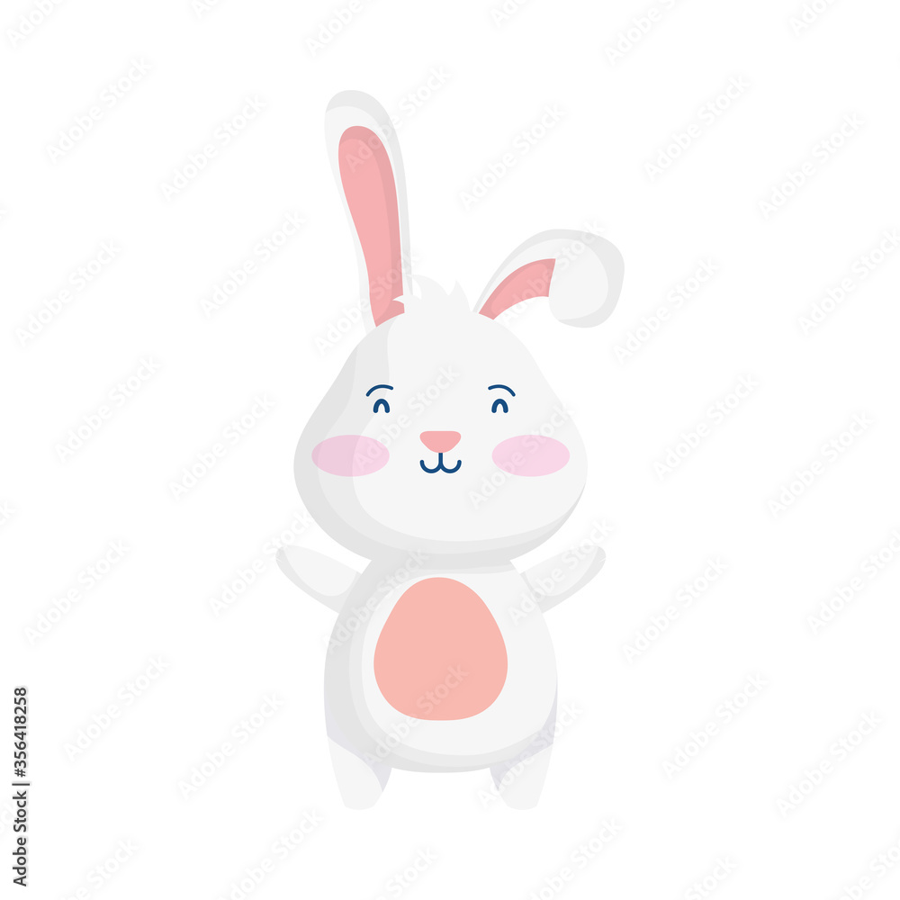 cute rabbit happy easter character cute rabbit happy easter character