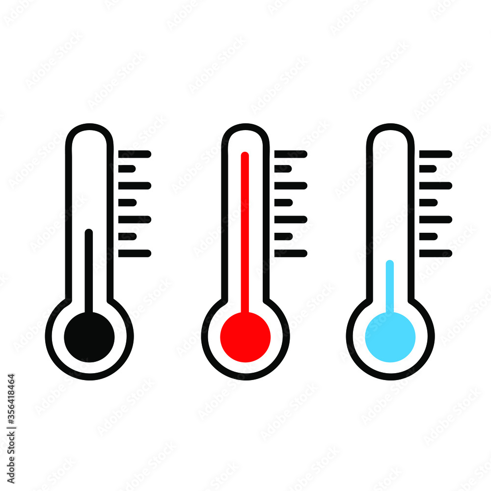 Temperature icon vector Set. hot and cold climate illustration sign collection. thermometer symbol. Temperature icon vector Set. hot and cold climate illustration sign collection. thermometer symbol.