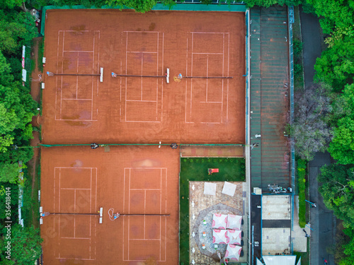 tennis from above