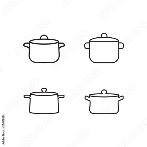 Saucepan Icon Logo Vector template