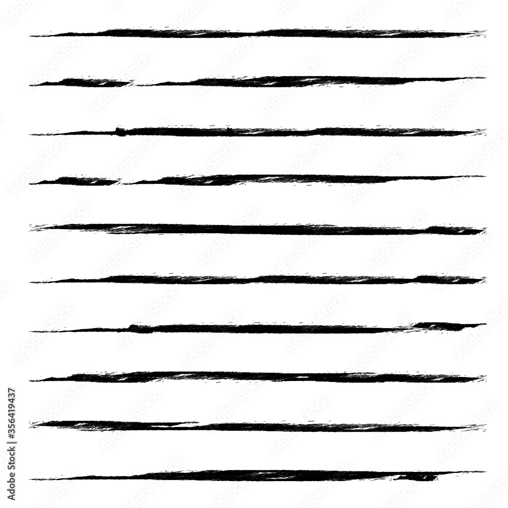 Brush Stroke Collection . Grunge lines . Vector stripes . Distressed Black dividers . set of dirty Textured shape .scratches for your design. Brush Stroke Collection . Grunge lines . Vector stripes . Distressed Black dividers . set of dirty Textured shape .scratches for your design.