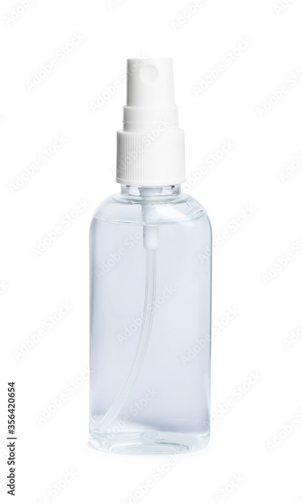 Spray bottle with antiseptic isolated on white Spray bottle with antiseptic isolated on white