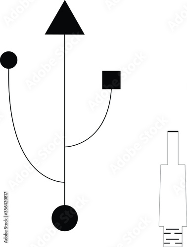 black and white usb port