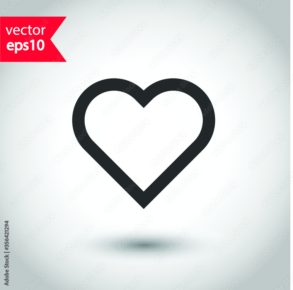 Heart vector icon. Love heart flat sign design. Valentines day heart icon. Add or delete remove heart icon. EPS 10 flat symbol pictogram Heart vector icon. Love heart flat sign design. Valentines day heart icon. Add or delete remove heart icon. EPS 10 flat symbol pictogram