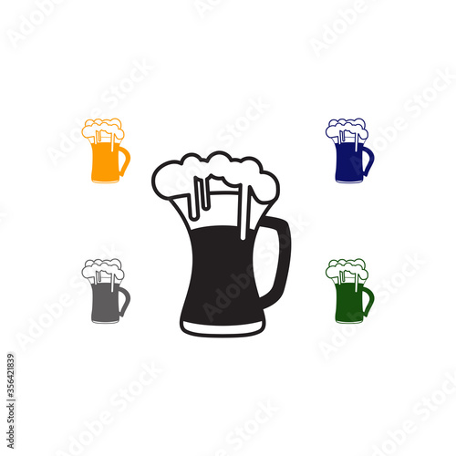 beer icon design vector template eps10