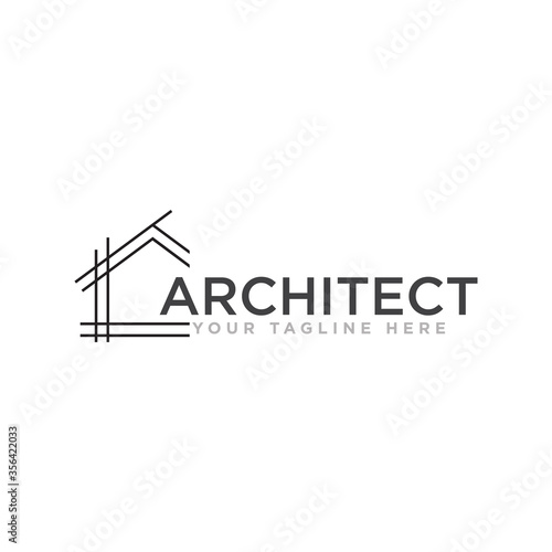 Architect Construction Logo Design Vector