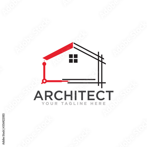 Architect Construction Logo Design Vector