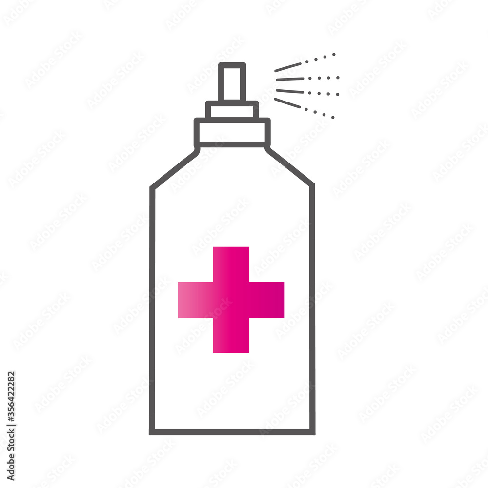 Fototapeta premium icon desinfektionsmittel hygiene sicherheit medizin