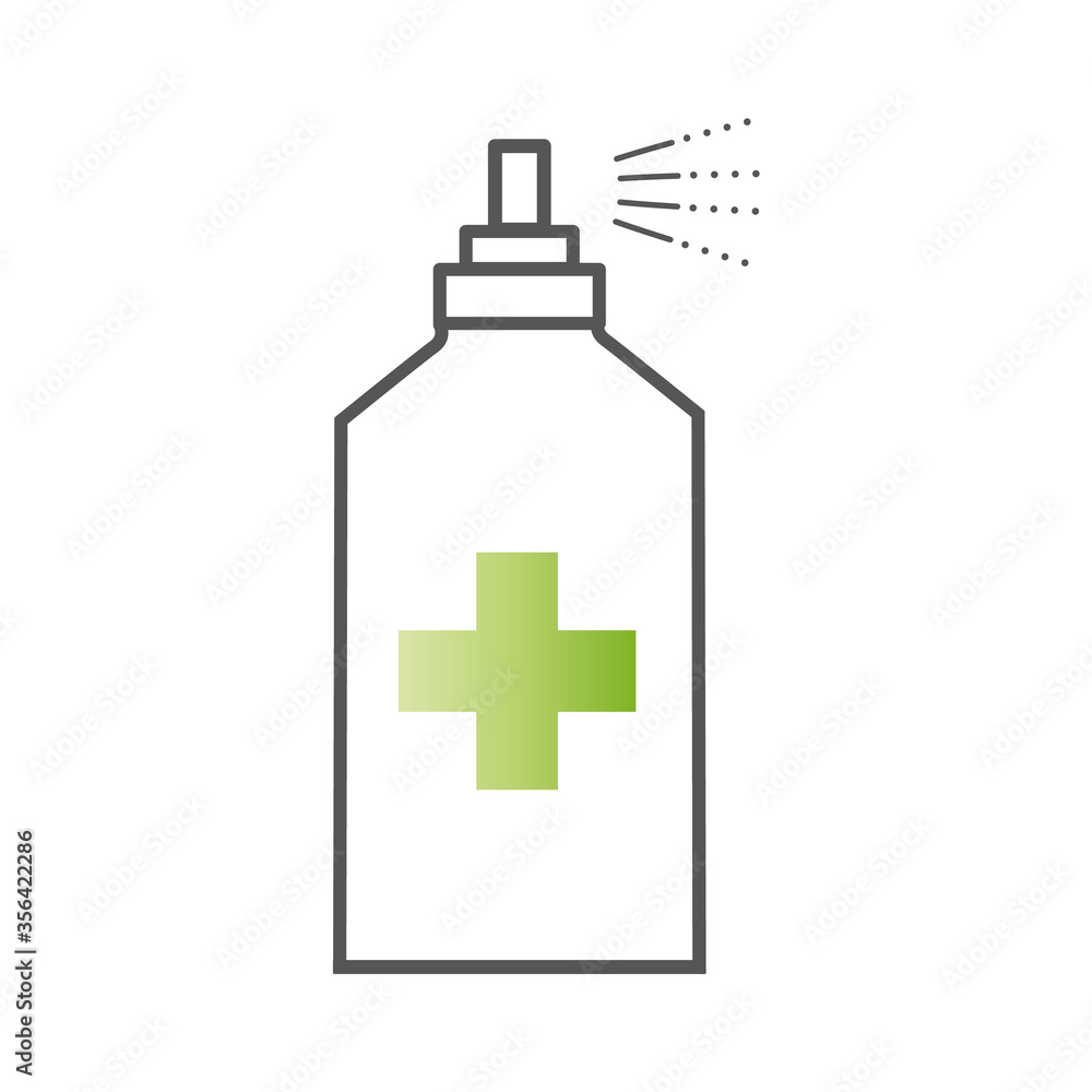 Fototapeta premium icon desinfektionsmittel hygiene sicherheit medizin