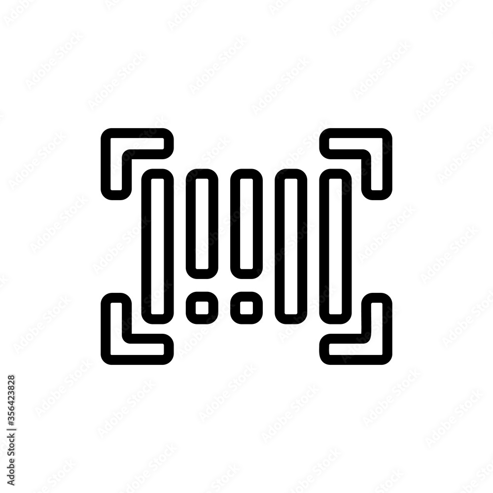 Barcode, mall icon. Simple line, outline vector elements of shopping center icons for ui and ux, website or mobile application Barcode, mall icon. Simple line, outline vector elements of shopping center icons for ui and ux, website or mobile application