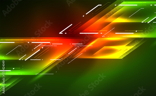 Dynamic neon shiny abstract background. Trendy abstract layout template for business or technology presentation, internet poster or web brochure cover, wallpaper