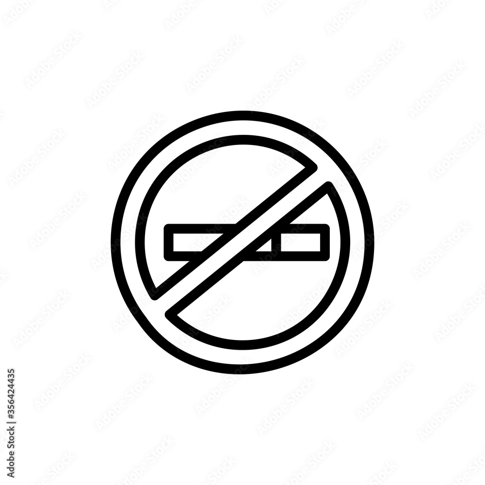 Sign, no smoking icon. Simple line, outline vector elements of shopping center icons for ui and ux, website or mobile application Sign, no smoking icon. Simple line, outline vector elements of shopping center icons for ui and ux, website or mobile application