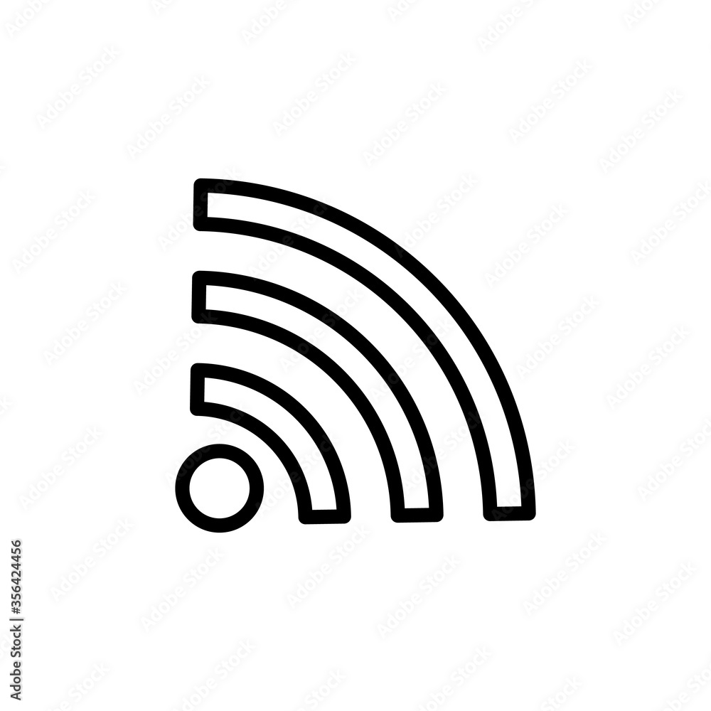 Sign, Wi-Fi icon. Simple line, outline vector elements of shopping center icons for ui and ux, website or mobile application Sign, Wi-Fi icon. Simple line, outline vector elements of shopping center icons for ui and ux, website or mobile application