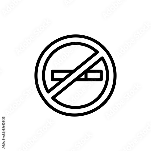 Sign, no smoking icon. Simple line, outline vector elements of shopping center icons for ui and ux, website or mobile application