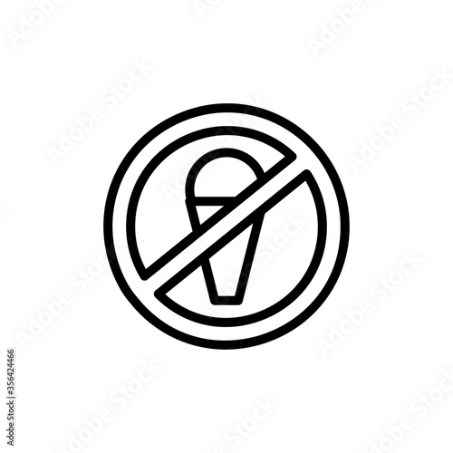 Free Download Sign, no ice cream icon. Simple line, outline vector elements of shopping center icons for ui and ux, website or mobile application - GFXLoad