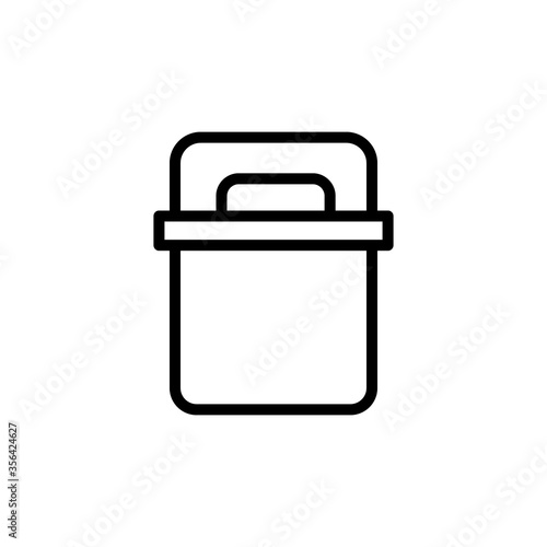 Trash can, mall icon. Simple line, outline vector elements of shopping center icons for ui and ux, website or mobile application