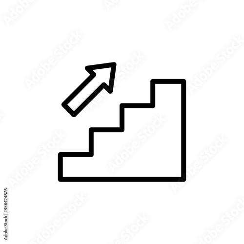 Stairs, arrow icon. Simple line, outline vector elements of shopping center icons for ui and ux, website or mobile application photo
