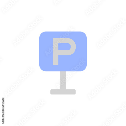 Sign, parking icon. Simple color vector elements of shopping center icons for ui and ux, website or mobile application