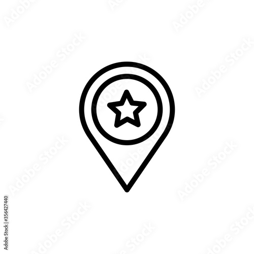 Placeholder, star icon. Simple line, outline vector elements of navigation icons for ui and ux, website or mobile application