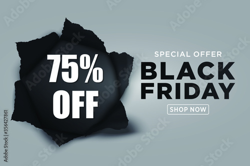 black friday special offer design template illustration