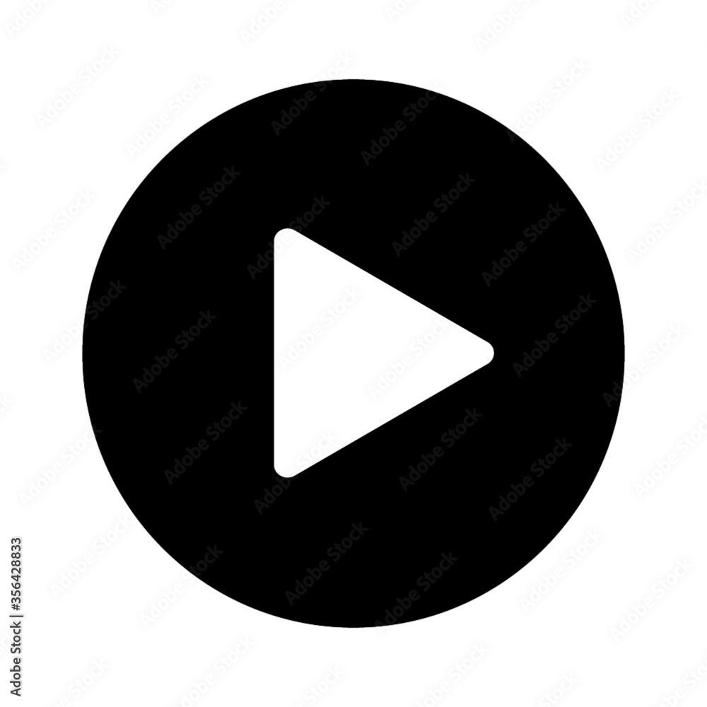 Play video or play media flat icon for apps and websites Play video or play media flat icon for apps and websites