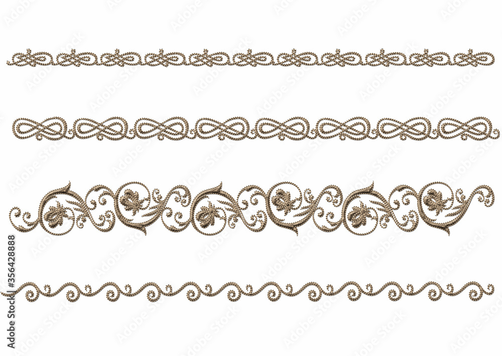 Obraz premium 3d antique geometric border pattern