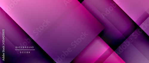 Square shapes composition, fluid gradient geometric abstract background. 3D shadow effects, modern design template