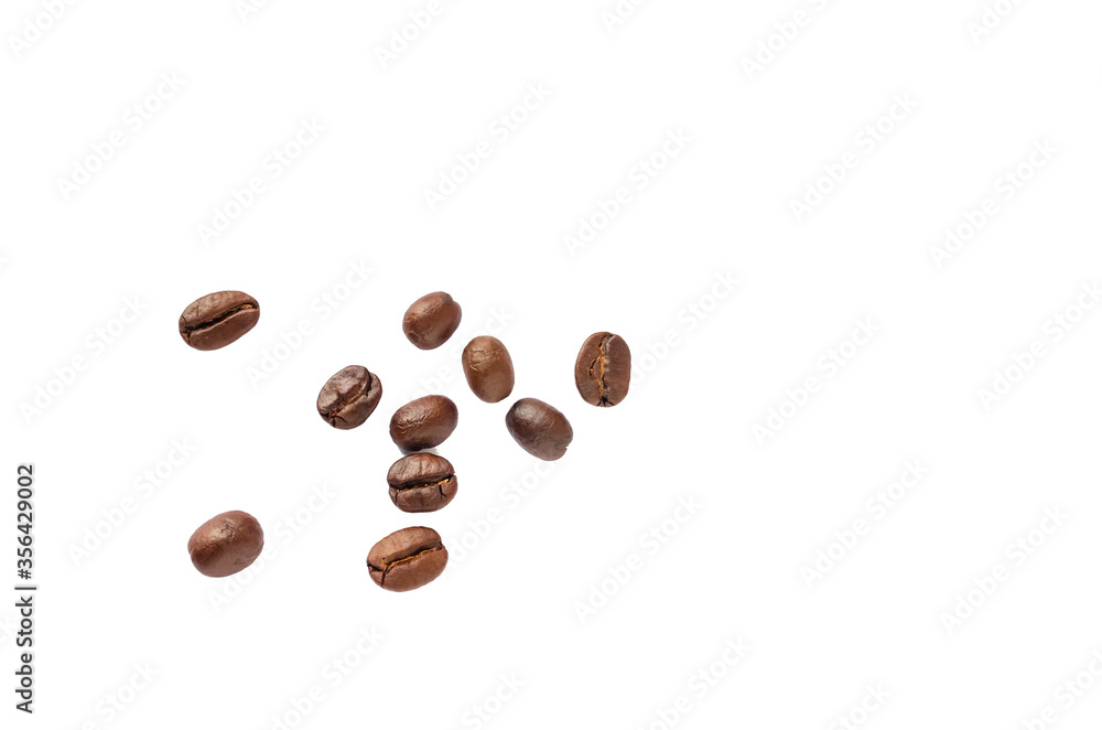Coffee beans. Isolated on a white background. Coffee beans. Isolated on a white background.