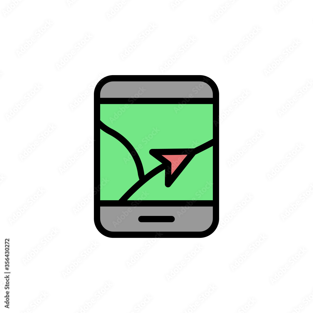 GPS, phone, map icon. Simple color with outline vector elements of navigation icons for ui and ux, website or mobile application GPS, phone, map icon. Simple color with outline vector elements of navigation icons for ui and ux, website or mobile application