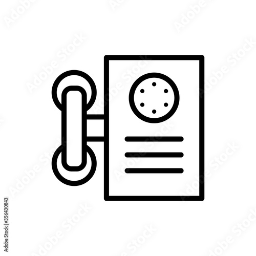 Phone, landline icon. Simple line, outline vector elements of communication icons for ui and ux, website or mobile application