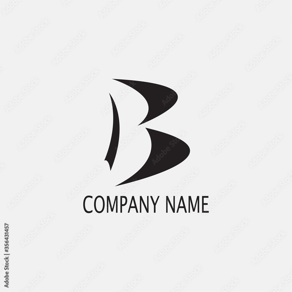 letter b illustration black and white simple logo unique vector design letter b illustration black and white simple logo unique vector design