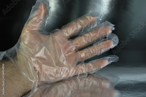 Single use plastic glove for hair coloring 