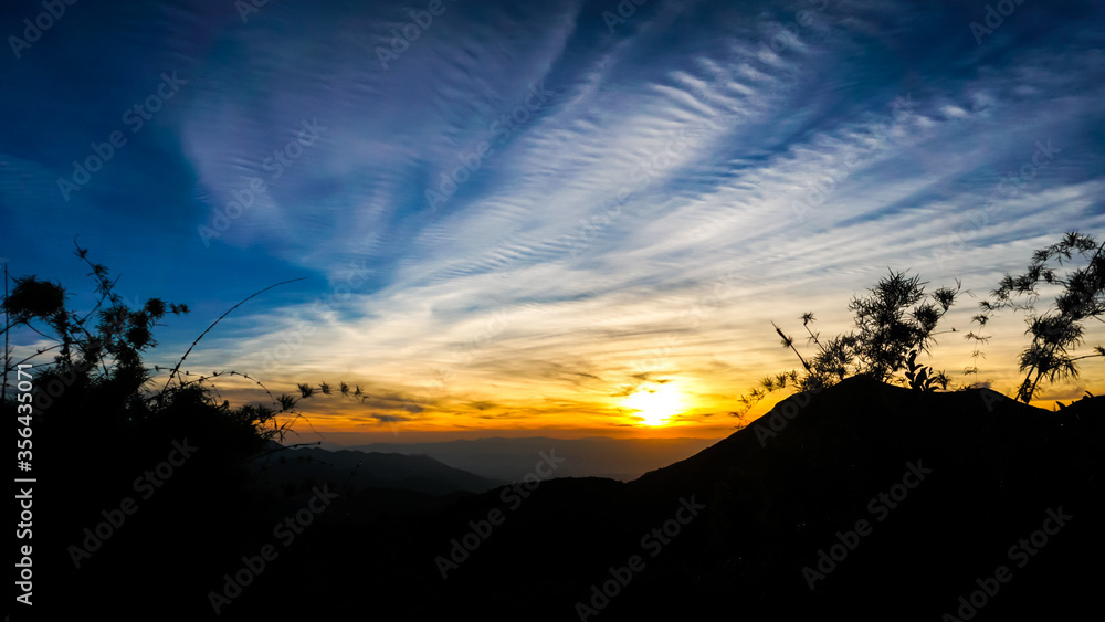 Amazing sunset at Itatiaia National Park, Minas Gerais, Brazil
