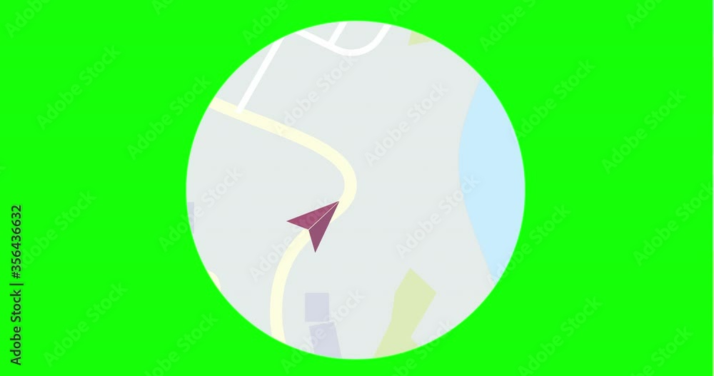 GPS navigation concept. Looped green screen animation GPS navigation concept. Looped green screen animation
