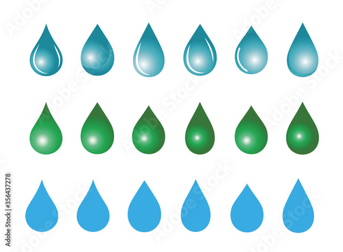 Water drop logo icon template
