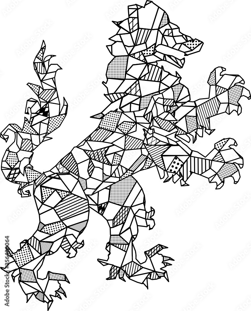Fototapeta premium polygon style wolf design in vector format