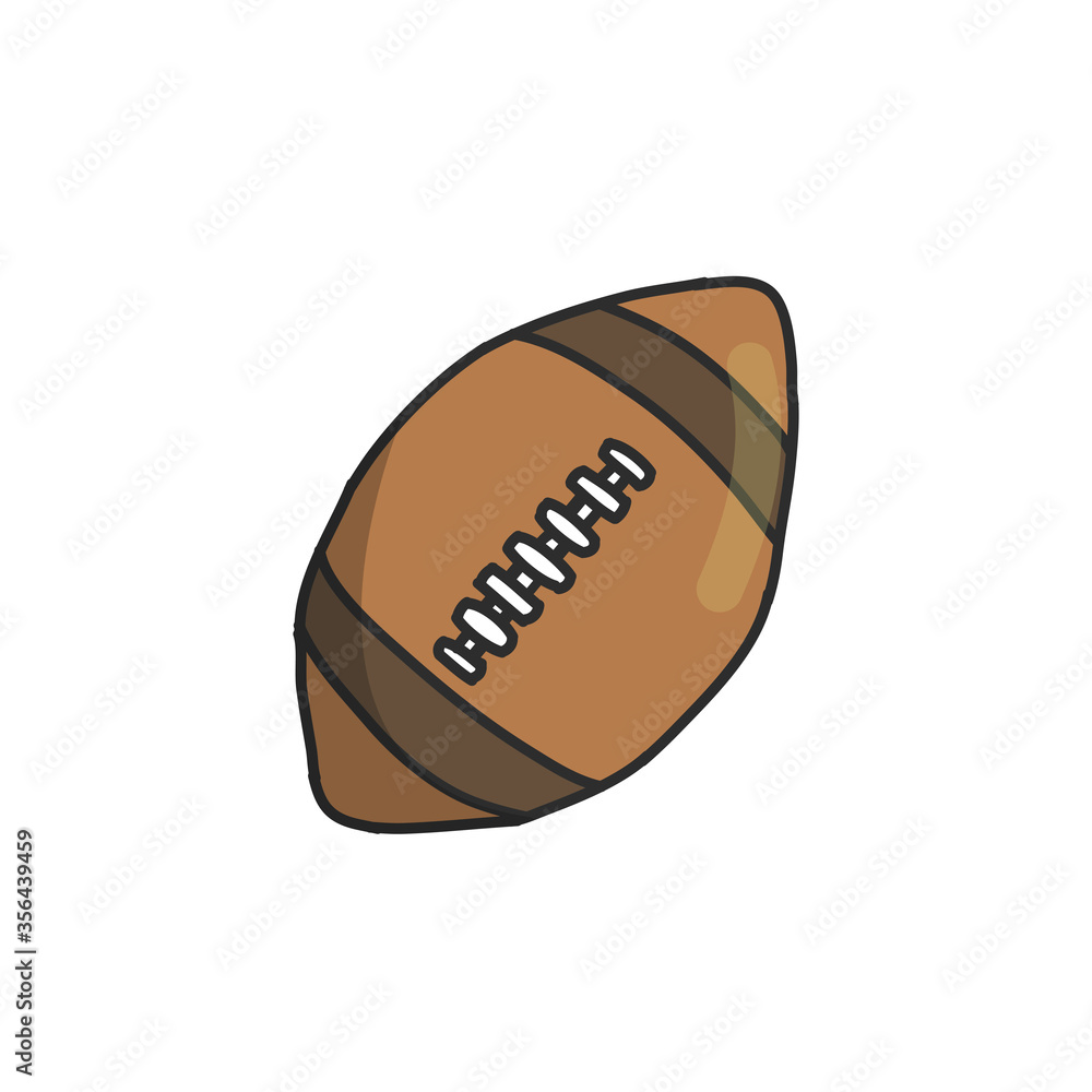 American football ball doodle icon, vector illustration American football ball doodle icon, vector illustration