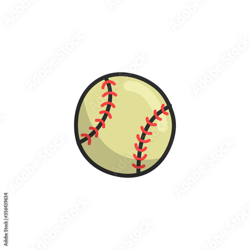 baseball doodle icon, vector illustration