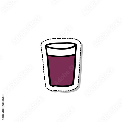 Ecuadorian traditional drink called Colada Morada doodle icon, vector illustration