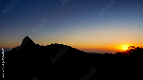 Beautiful sunset in Pico do Lopo  Lopo s Peak  - Extrema  Minas Gerais  Brazil