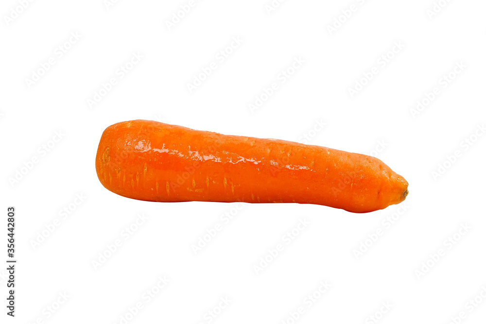 A Carrot on Isolated White Background. Studio Shot Healthy Concept. A Carrot on Isolated White Background. Studio Shot Healthy Concept.