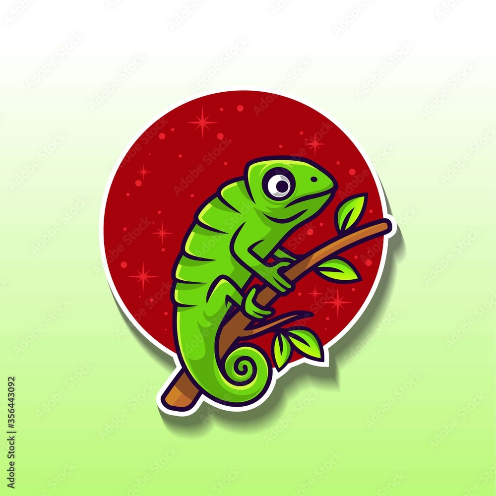 premium chameleon vector logo concept premium chameleon vector logo concept