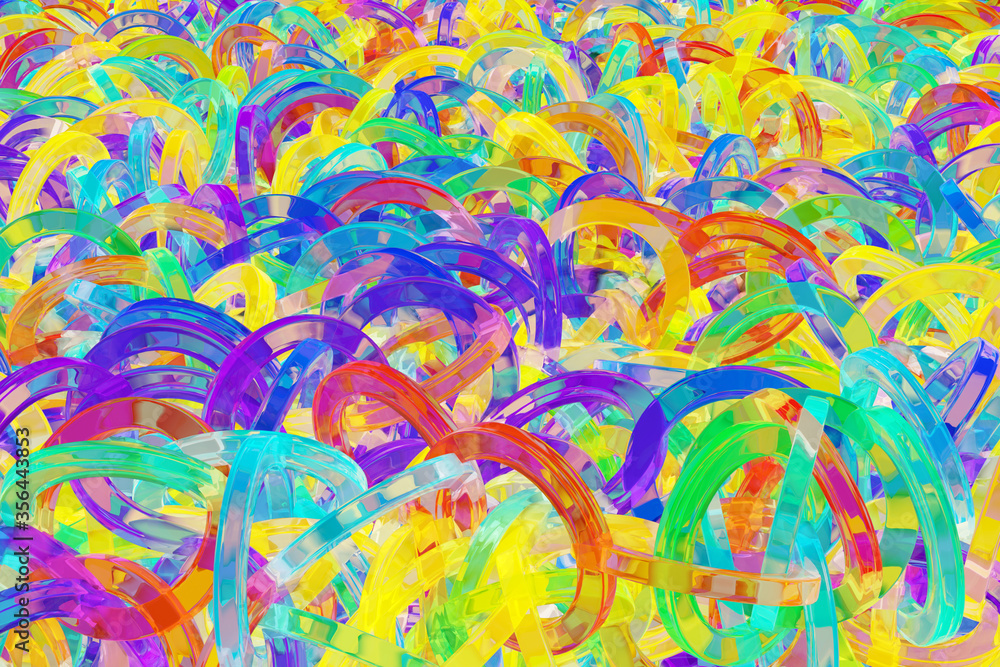 Obraz premium chaotic color thorus conglomeration abstract background