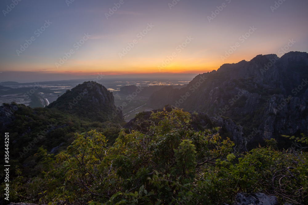 Khao Dang view point on the mountain at Sam Roi Yot National park, Pranburi, Prachuap Khiri Khan, Thailand