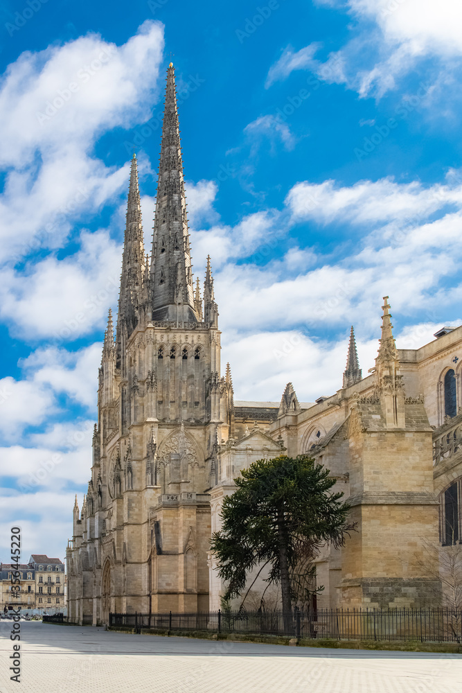 Bordeaux in France, view of the Saint-Andre cathedral
