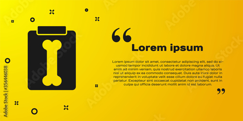 Black X-ray shots icon isolated on yellow background. Vector Illustration.