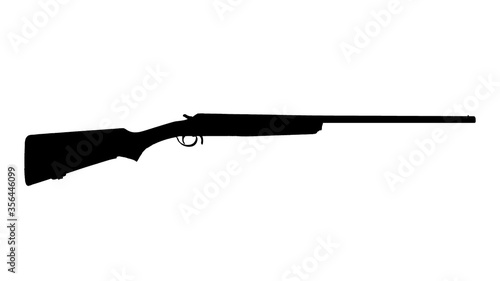 Graphic Silhouette Isolated Long Shotgun