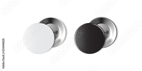 white and black blank vector badge