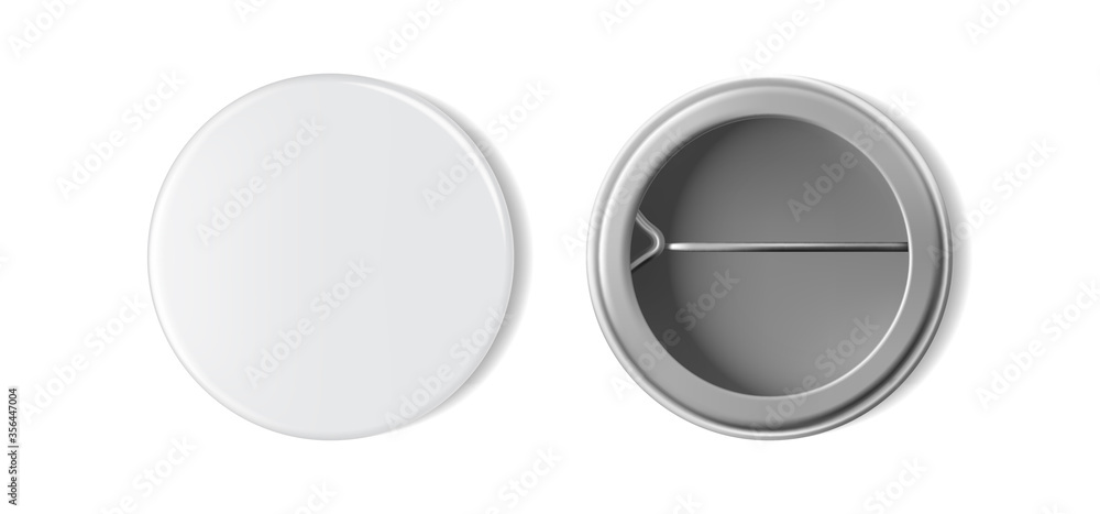blank white badge isolated on white background mock up vector Stock ...