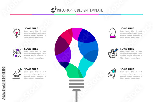 Infographic design template. Creative concept with 6 steps